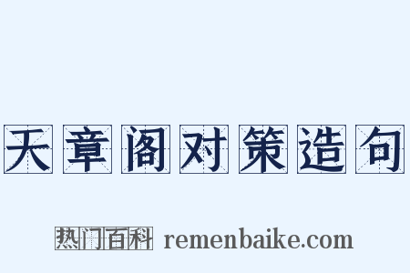 天章阁对策造句是什么意思的图片